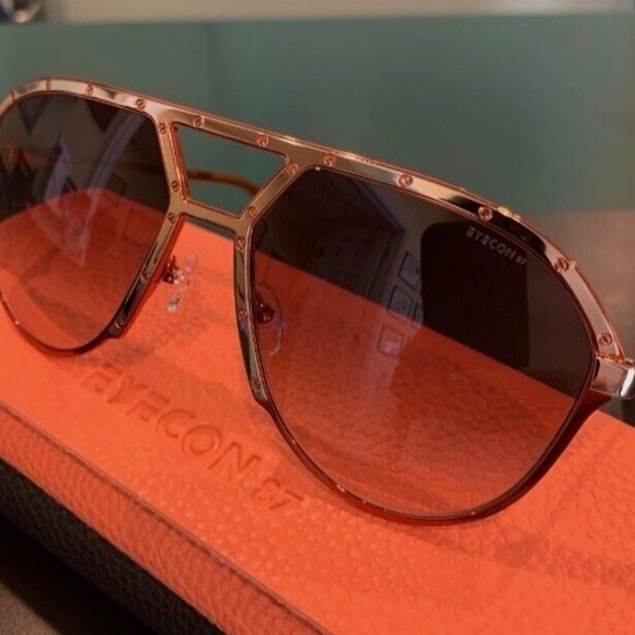 Eycon Aviator Sunglasses with Brown Lenses